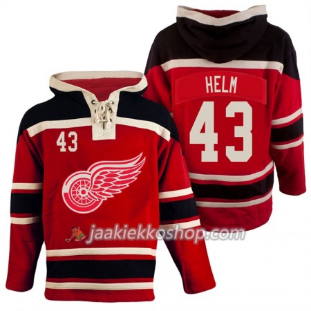 Miehille NHL Detroit Red Wings Darren Helm 43 Punainen Sawyer Hooded Sweatshirt